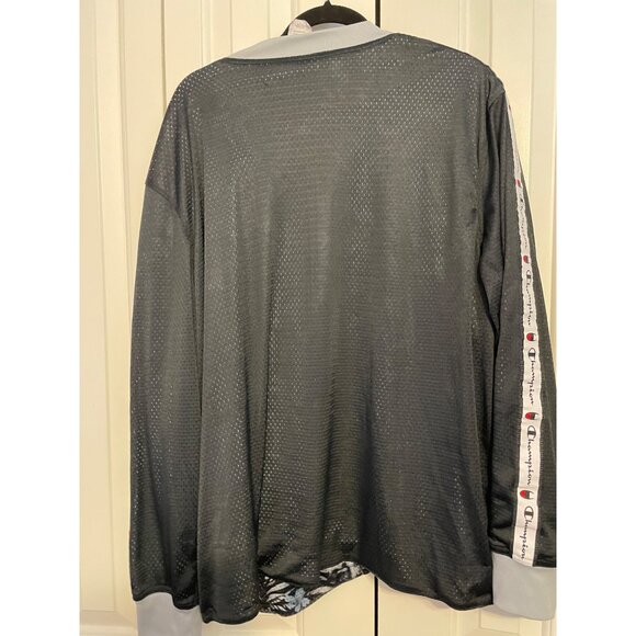 Champion‎ Reversible Mesh Bomber Jacket Black & Tropical Print Mens XL - Picture 7 of 8